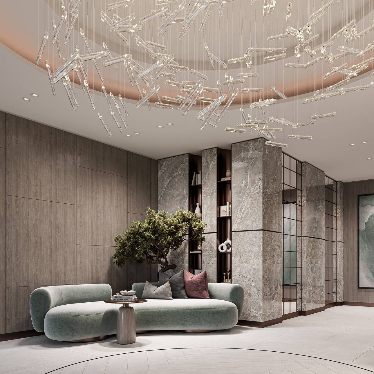 The lobby lounge