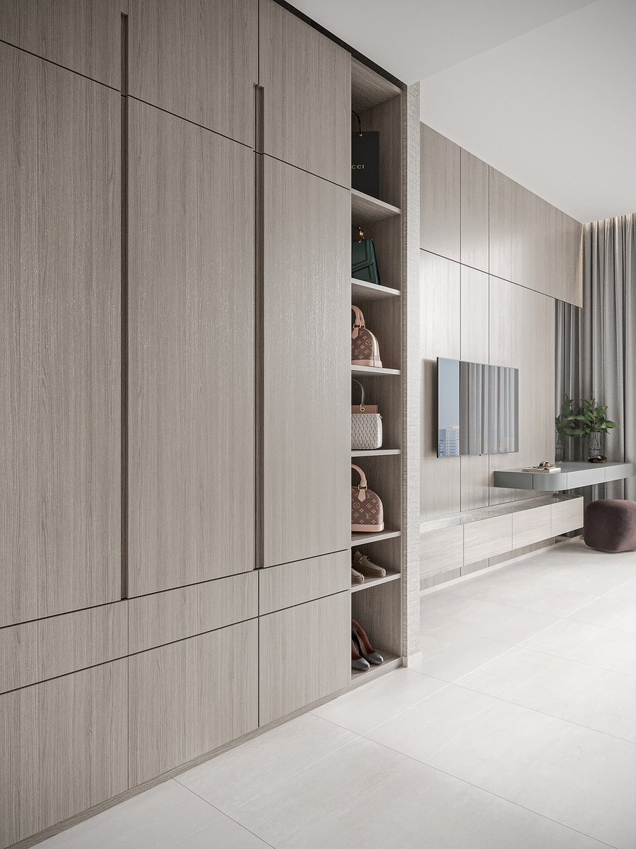 A bedroom wardrobe