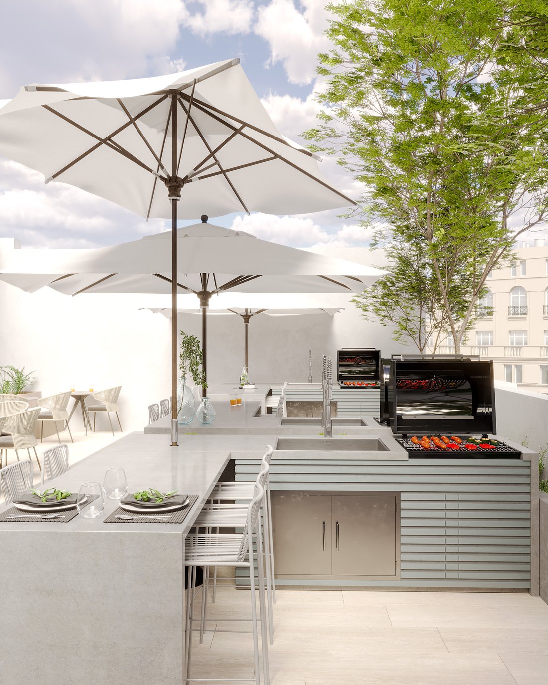 The rooftop barbecue