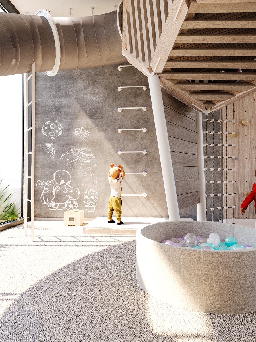 Indoor kids activity and games area