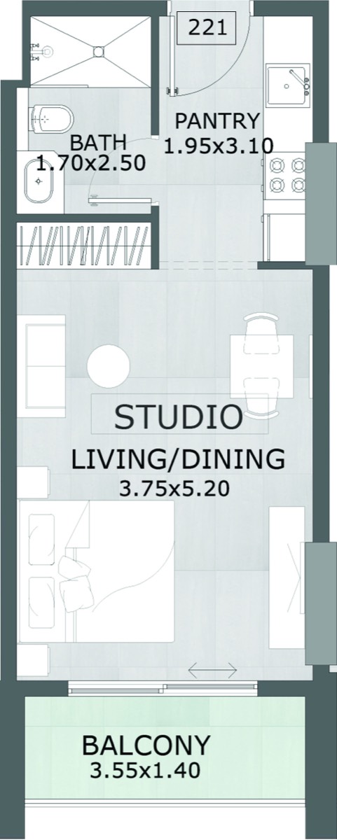 Studio floor plan
