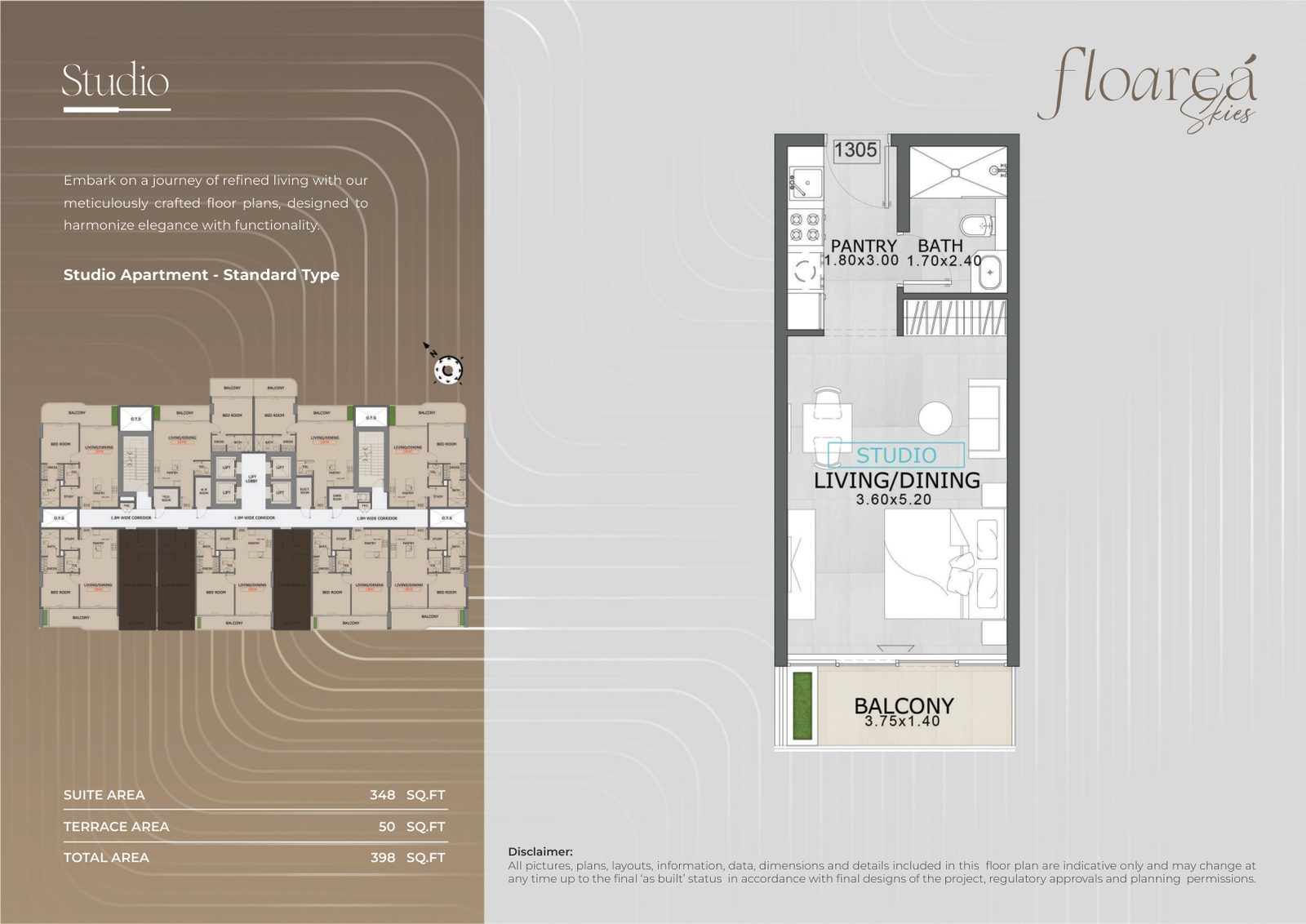 Studio Apartment - Standard Type floor plan